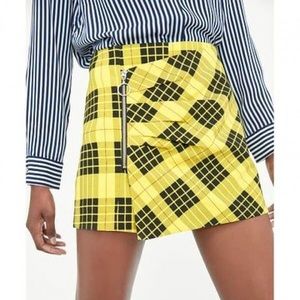 CLUELESS ZARA yellow black skirt in size XS NWT